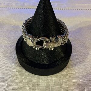 Popcorn Mesh (Coreana) Silver Tone Bracelet